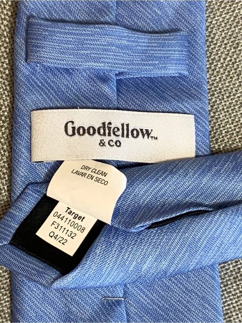 Goodfellow Light Blue Narrow Linen Look Tie